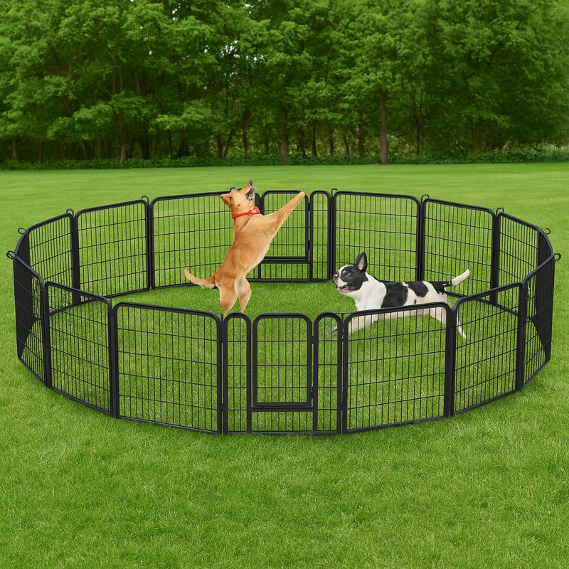 Parc pour animaux pliable - Clôture d'exercice intérieure et extérieure pour chiens et petits animaux, L 101,9 po