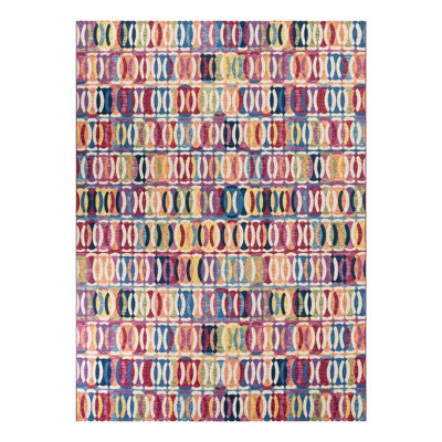 Keazia Washable Geometric Indoor / Outdoor Rug