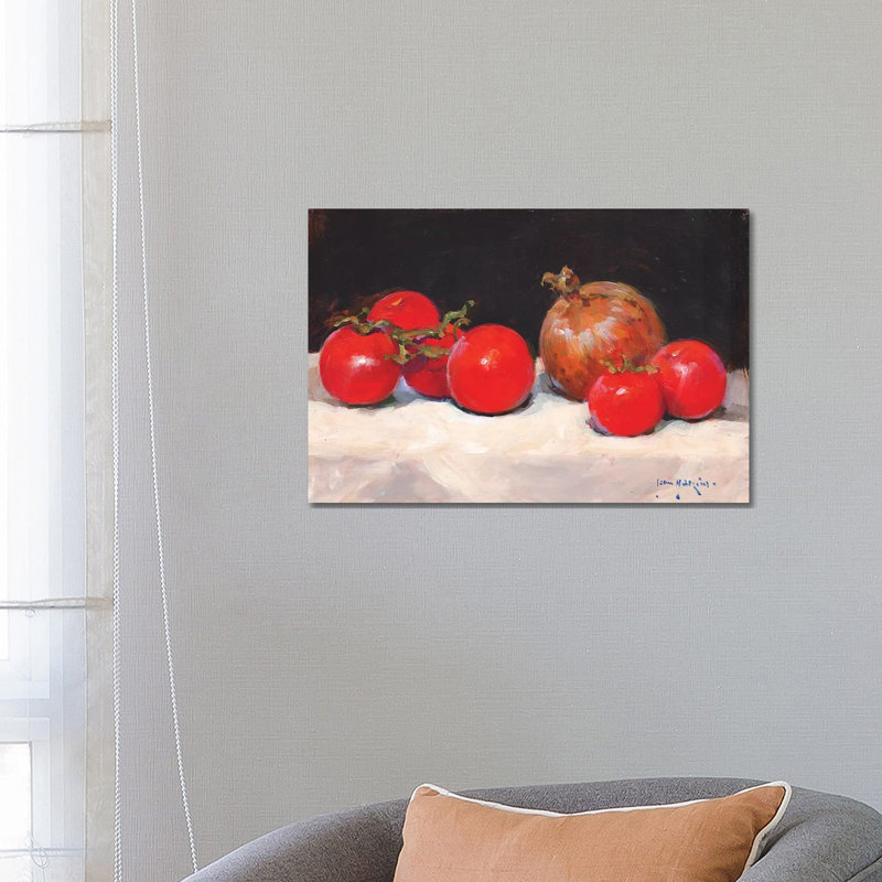 Tomatoes And Onion by John Haskins - Wrapped Canvas Gallery-Wrapped Canvas Giclée, 66.04 cm H x 45.72 cm W
