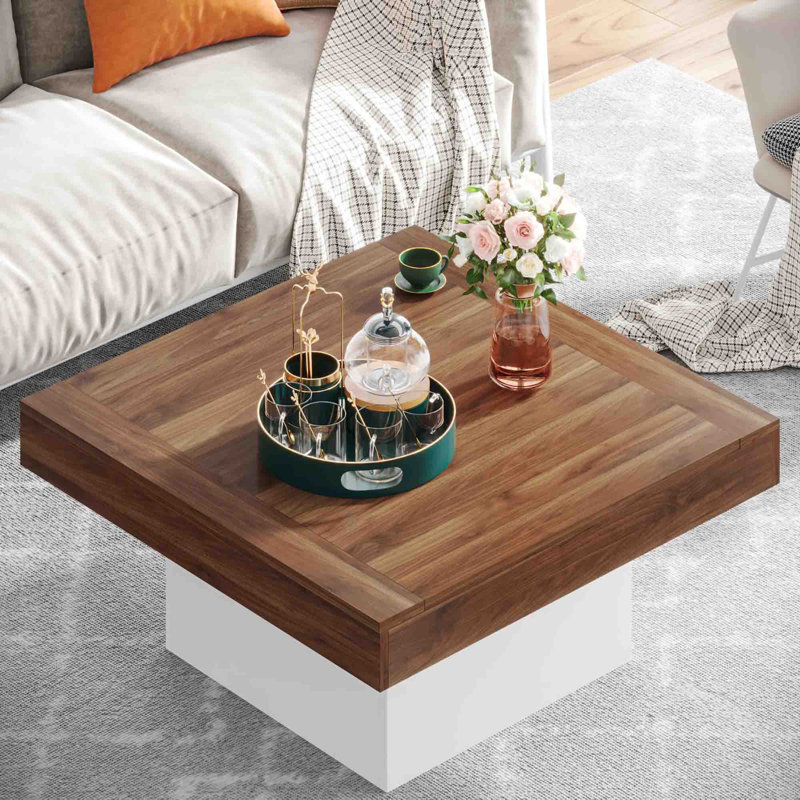 Coffee Table, Brown/White