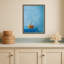 «Orange Pumpkin Blue Table» par Delphine Devos, reproduction d'art sur toile encadrée-169159587
