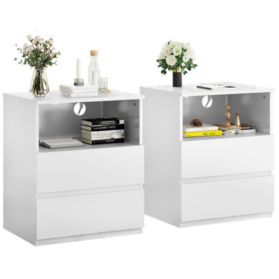 Table de bout avec station de charge USB C rapide