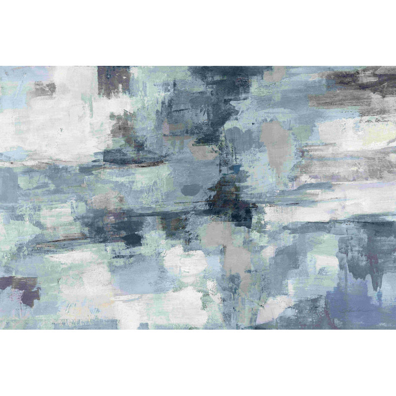 Dans les nuages indigo et gris, H 32 po x l 48 po, Non, Cadre flottant noir