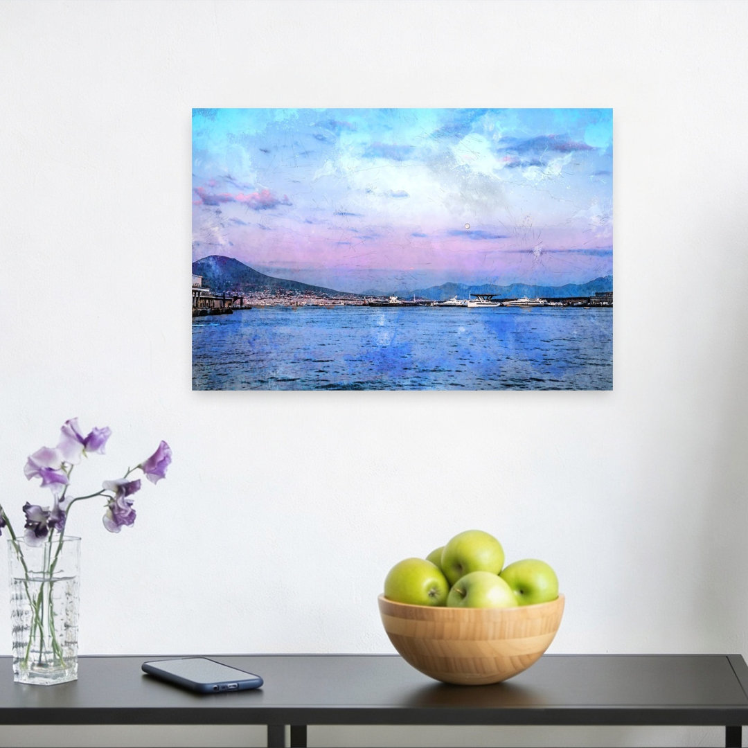 Twilight Harbor Serenity Colorful Peaceful Serene City Coastal Wall Art Print