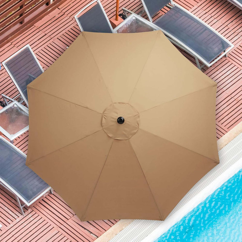 Parasol d'extérieur 9 pi 9 pi, Kaki