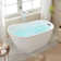 55.3" X 28.3" Freestanding Soaking Bathtub