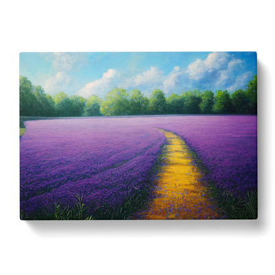 Luminous Bluebell Field - Wrapped Canvas
