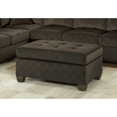 Meuble de salon moderne capitonné en microfibre chocolat 1pc
