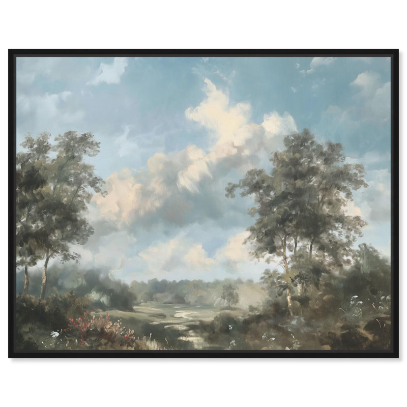Paysages de la forêt tropicale par Art Remedy, H 21 po x l 17 po, Cadre flottant noir