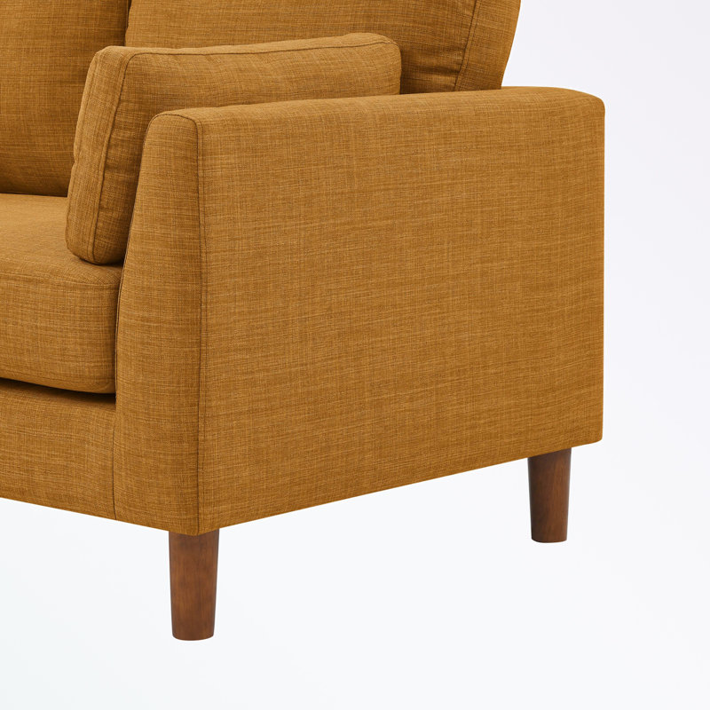 Upholstered Loveseat With Solid Legs