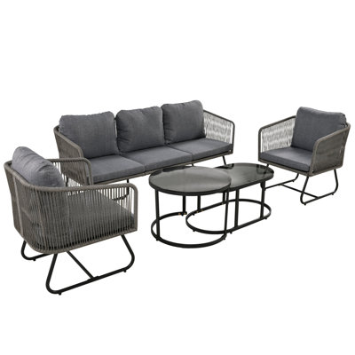 Kinsman 5 - Person Garden Lounge Set with Cushions