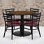 Ensemble de table ronde en stratifié 36 po avec base ronde et 4 chaises en métal Neelam-68612011-24678177