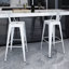 Tabouret de bar Tabouret de bar à hauteur de comptoir pour îlot de cuisine en acier-1048908364