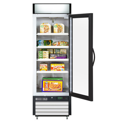 Maxx Cold X-Series Single Glass Door Merchandiser Freezer, 23 cu. ft. Storage Capacity, in White
