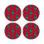 Gem Emeralds Gold Vegan Leather Round Coasters-1313626652