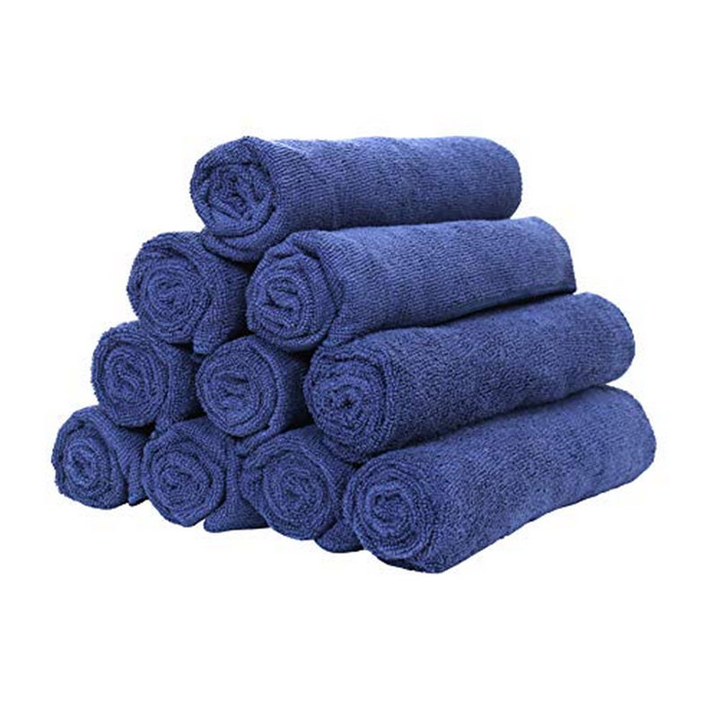 Ensemble de 12 essuie-mains en microfibre Mikmat Smart Choice 300 GSM 16 x 27, Marine