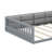 A Fully Upholstered Wood Platform Bed In Full Size, Complete With Safety Guardrails And A Complementary Pillow-251195811