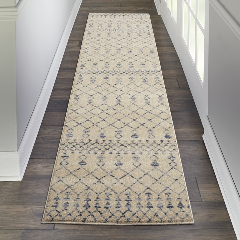 Williamstown Geometric Area Rug, Runner 66 x 230cm 