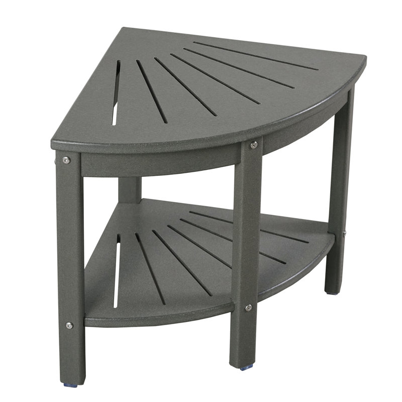 Siège de douche 15,75 po Hdpe, Gris