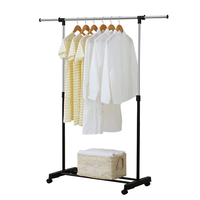 Priebe Adjustable Rolling Clothing Rack