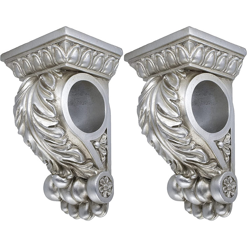 MERIVILLE Applique murale Chatecu, support Corbel, drapeaux drapés, décoration murale, 2 pièces, Étain