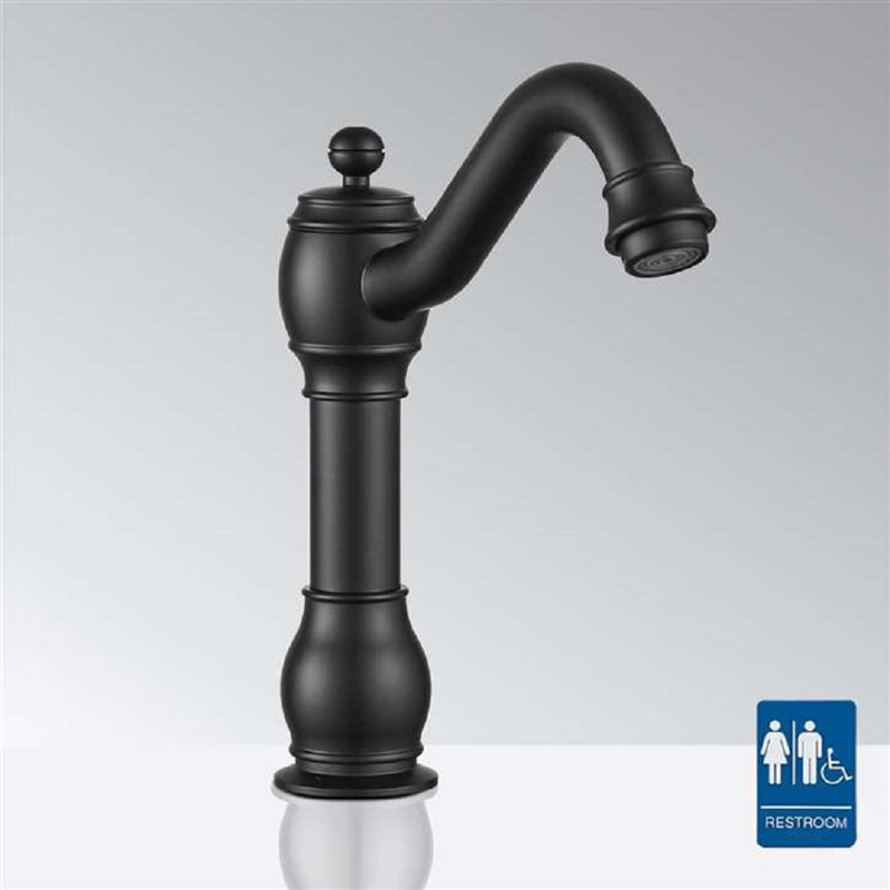 Robinet sans contact noir mat Fontana