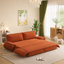 Canapé-lit gigogne Queen de 186 cm (73,2 po), canapé-lit convertible 3 en 1, causeuse multifonctionnelle en velours côtelé orange