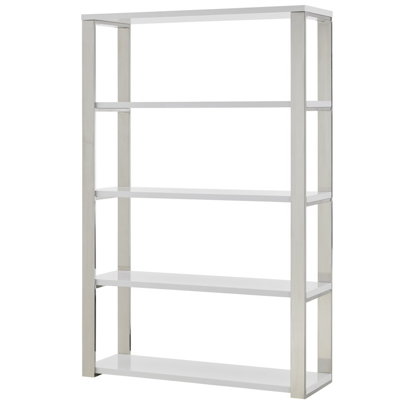 Kenyon Shelving Unit, Silver/White