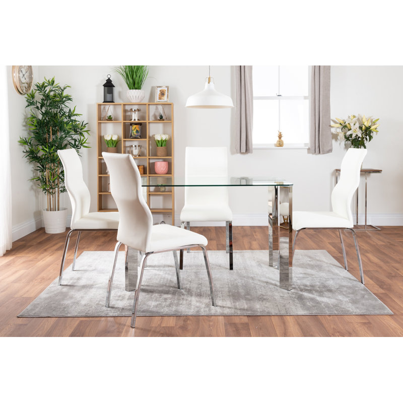 Edzard 4 - Person Dining Set, White