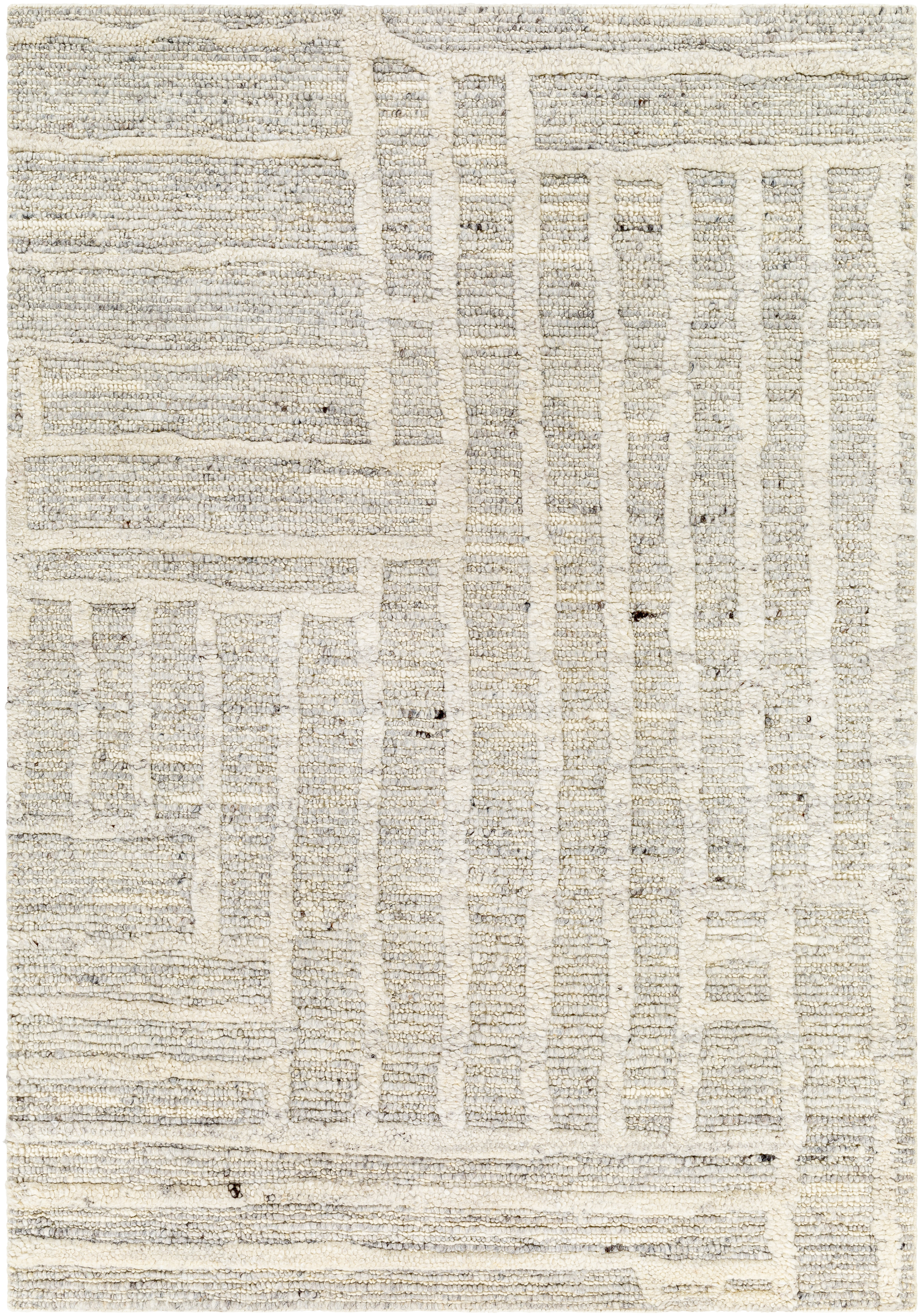 Edwardo Handwoven Wool Beige/Light Gray Area Rug