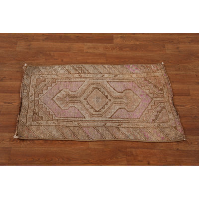 Tapis de vestibule oriental mauve en laine Anatolian 2x3