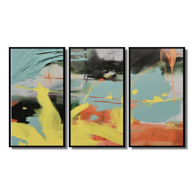 Ensemble de salon Dada, Cadre flottant noir, H 40 po x l 60 po x P 1 po