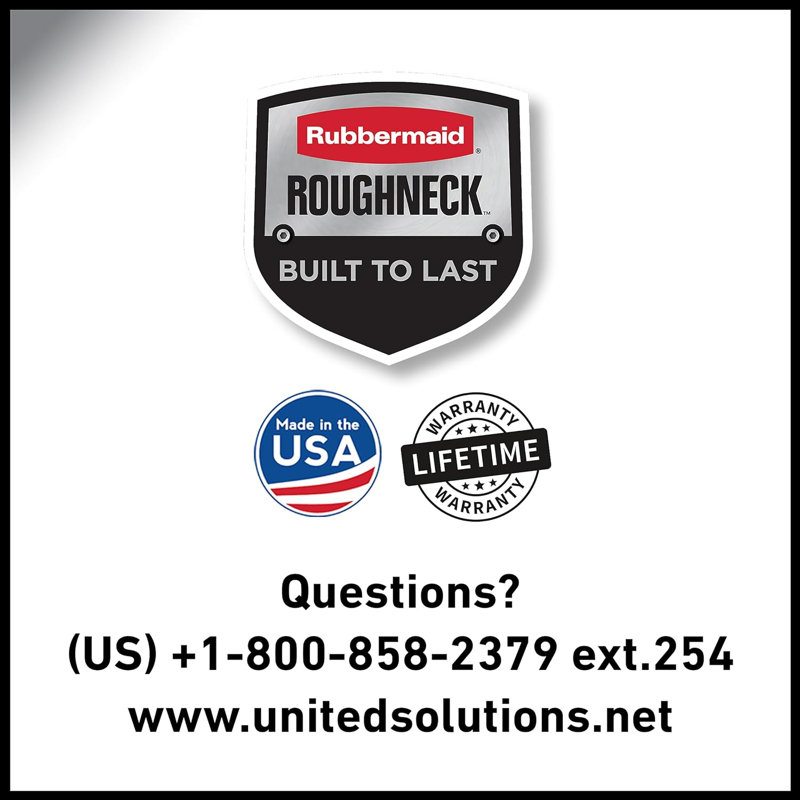 Bacs de rangement Rubbermaid Roughneck, 3 gallons, paquet de 6, empilable