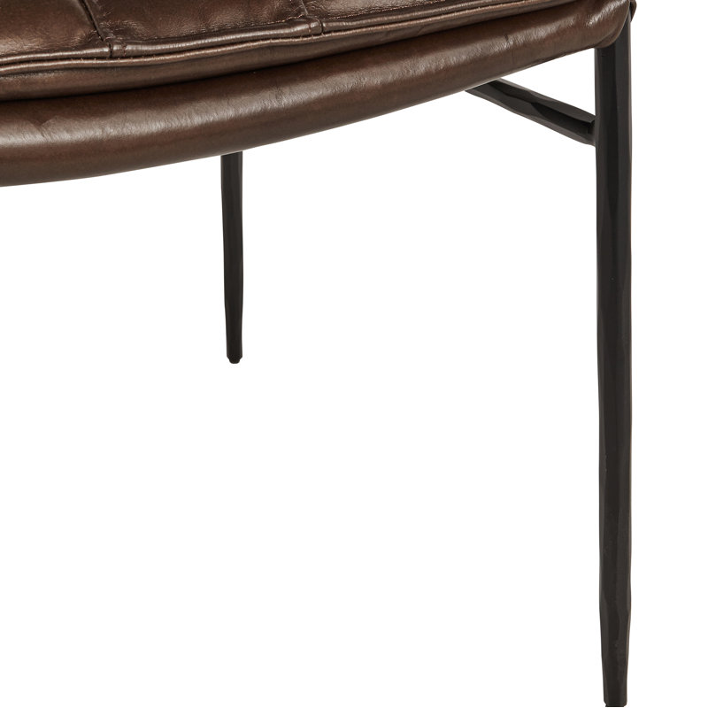 Mayer Genuine Leather Dining Chair Adobe Set Of 2, Brown