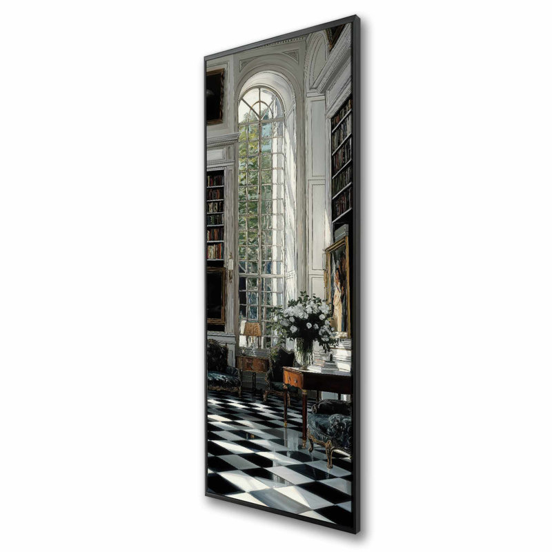 The Study - Green Office Framed Canvas for Home Decor