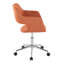 Chaise de travail contemporaine en métal chromé et tissu orange-89310580-89310581