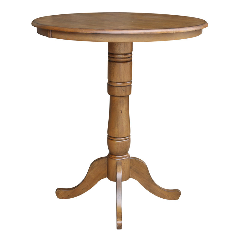 Mosteller Solid Wood Dining Table, Pecan, 42" H x 36" W x 36" W