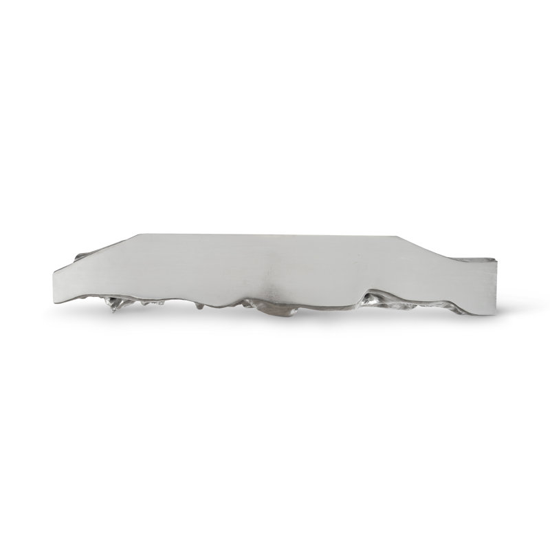 Silver Leaf Cast Wood 60" Rectangular Console Table