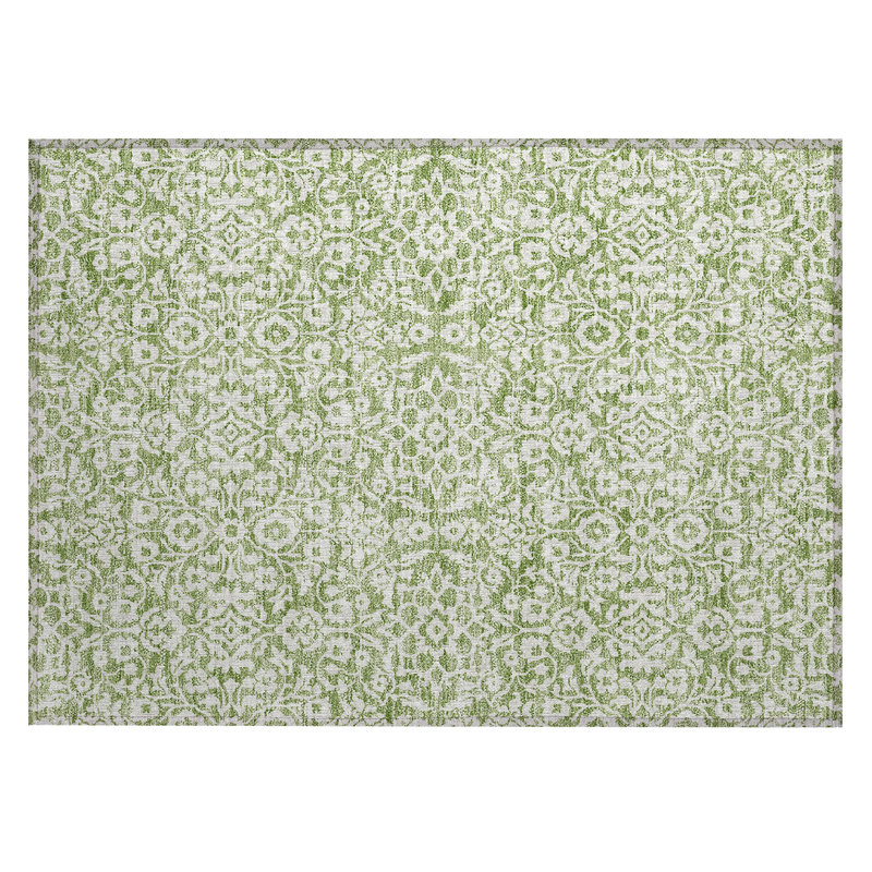 Floral Indoor / Outdoor Rug, Rectangle 1'8" x 2'6"