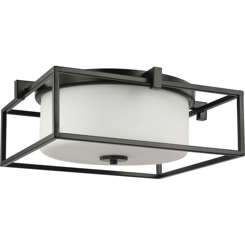 Alexi Glass Flush Mount, Black