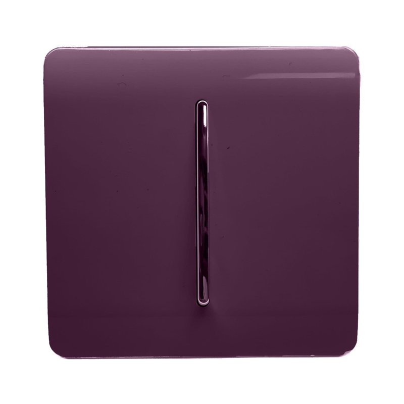 Trendi Switch 1 Gang 1 or 2 way Rocker Light Switch, Plum
