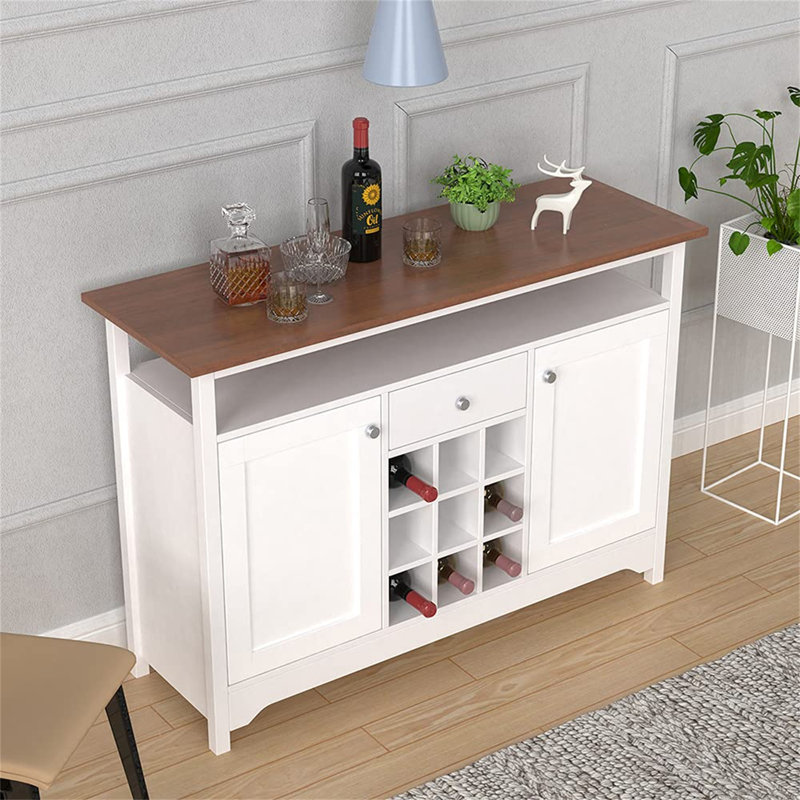 Aajah 116cm Sideboard, White/Brown