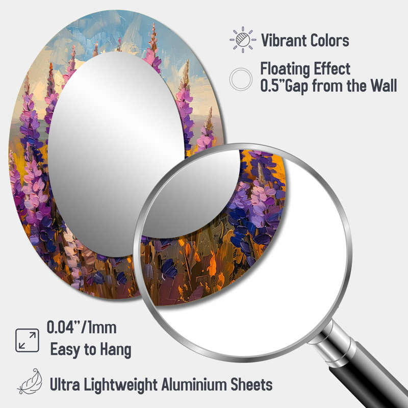 Miroir mural mauve, 40 po x 30 po