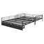 Lit double superposé au-dessus de grand lit double en métal-113432604