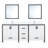 Ziva 72 in W x 22 in D Double Bath Vanity, White Top, 30 in Mirrors and Chrome Faucet Set-50521802-113109292