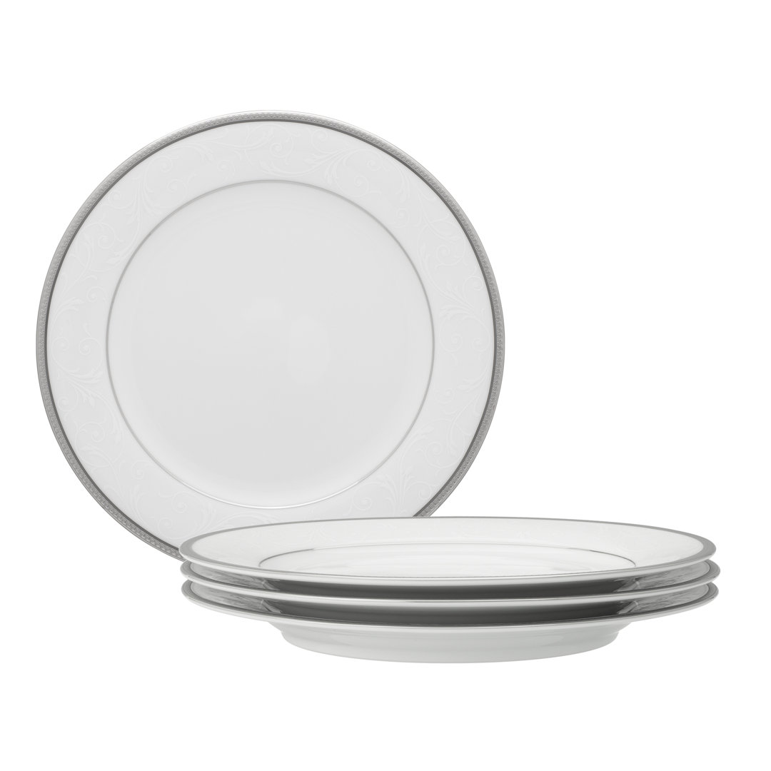 Noritake Regina Platinum Set Of 4 Salad Plates, 8-1/4" (Set of 4) Noritake