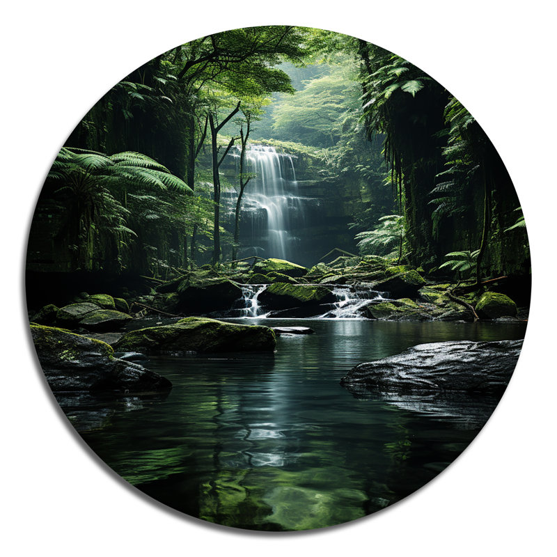 Hanf - Paysages ronds, art en métal, H 16 po x l 16 po