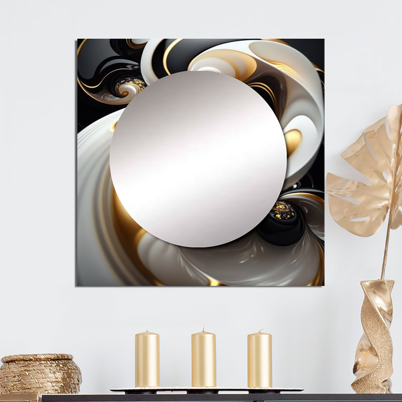 Huesman - Miroir mural de salon moderne, 23 po x 23 po