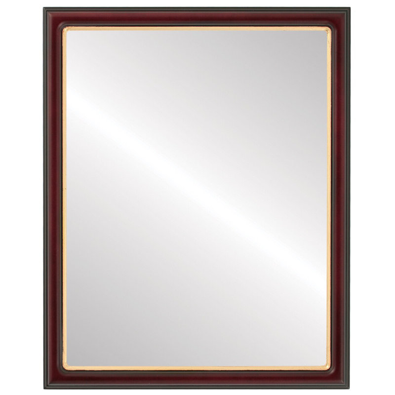 Miroir d'appoint Jaysten, H 17 po x l 13 po, Bois de rose