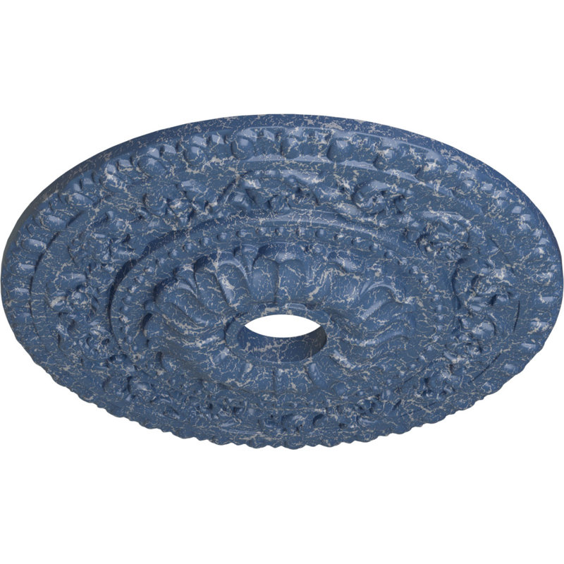 Endurathane Vaduz Ceiling Medallion, 23 1/2"OD x 3 1/2"ID x 2 1/8"P (Fits Canopies up to 3 1/2"), Hand-Painted Americana Crackle Finish